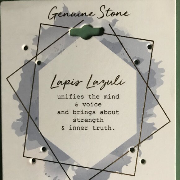 💙 Gold-Toned Lapis Lazuli Bracelet - Picture 7 of 7